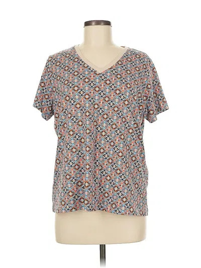 Pre-owned Lands' End Short Sleeve T-shirt In Gray