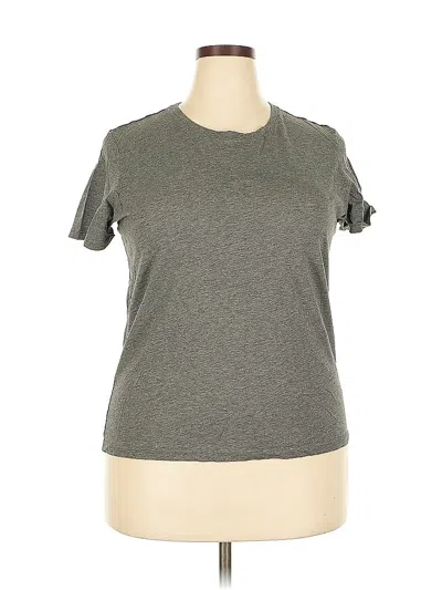 Pre-owned Lands' End Short Sleeve T-shirt In Gray
