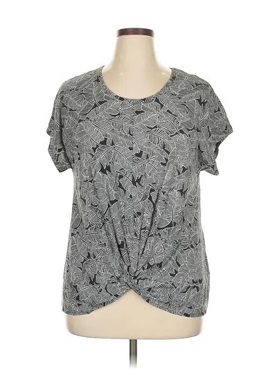 Pre-owned Lands' End Short Sleeve T-shirt In Gray