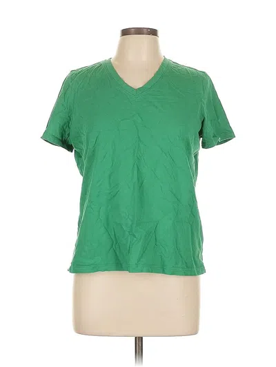 Pre-owned Lands' End Short Sleeve T-shirt In Green