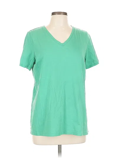 Pre-owned Lands' End Short Sleeve T-shirt In Green