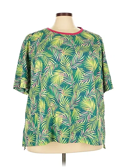 Pre-owned Lands' End Short Sleeve T-shirt In Green