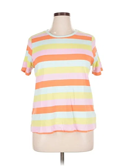 Pre-owned Lands' End Short Sleeve T-shirt In Orange