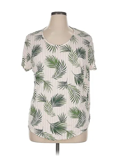 Pre-owned Lands' End Short Sleeve T-shirt In Pink