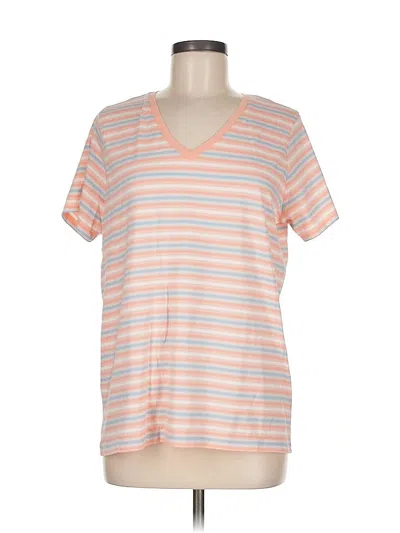 Pre-owned Lands' End Short Sleeve T-shirt In Pink