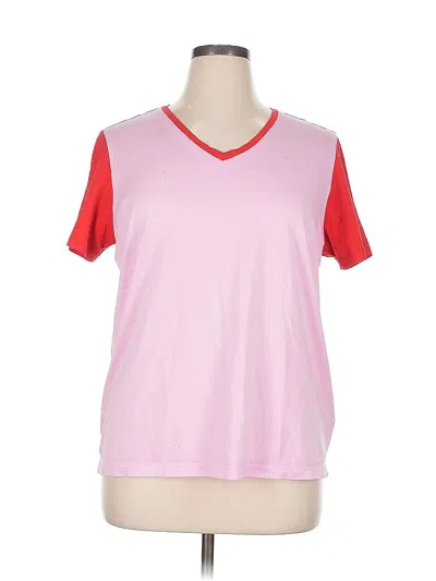 Pre-owned Lands' End Short Sleeve T-shirt In Pink