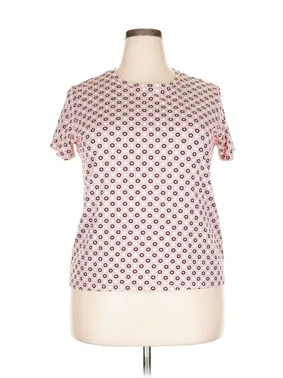 Pre-owned Lands' End Short Sleeve T-shirt In Pink