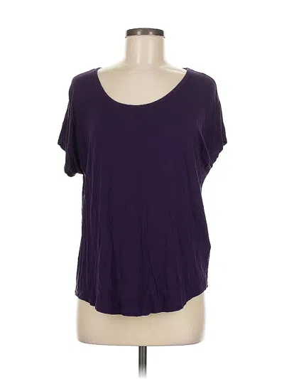 Pre-owned Lands' End Short Sleeve T-shirt In Purple