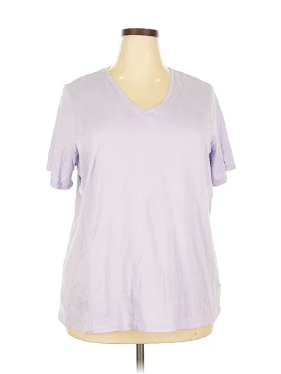 Pre-owned Lands' End Short Sleeve T-shirt In Purple