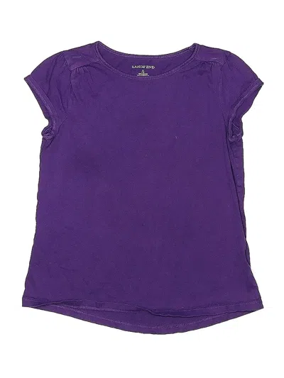 Pre-owned Lands' End Kids'  Short Sleeve T-shirt In Purple