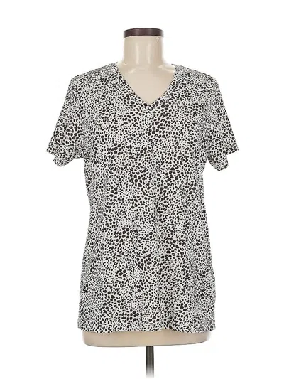 Pre-owned Lands' End Short Sleeve T-shirt In Silver