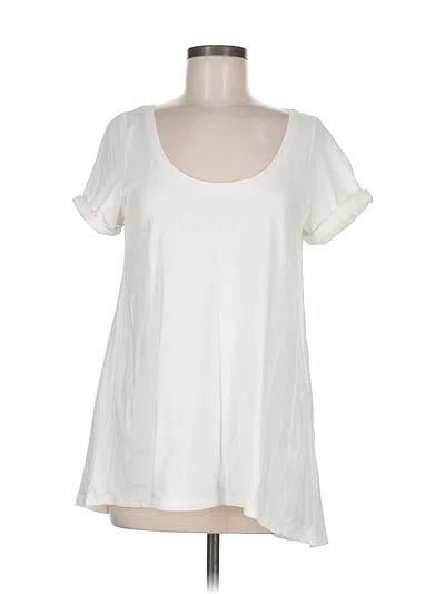 Pre-owned Lands' End Short Sleeve T-shirt In White