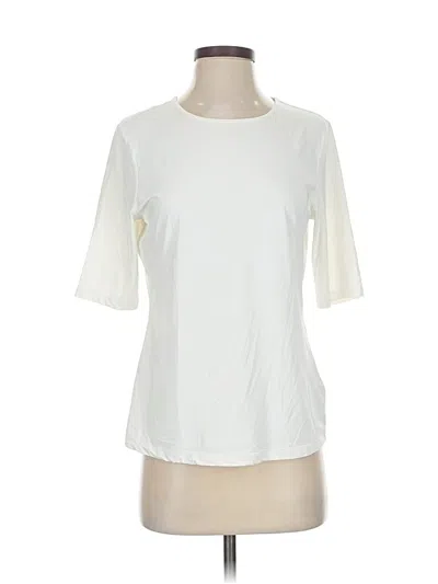 Pre-owned Lands' End Short Sleeve T-shirt In White