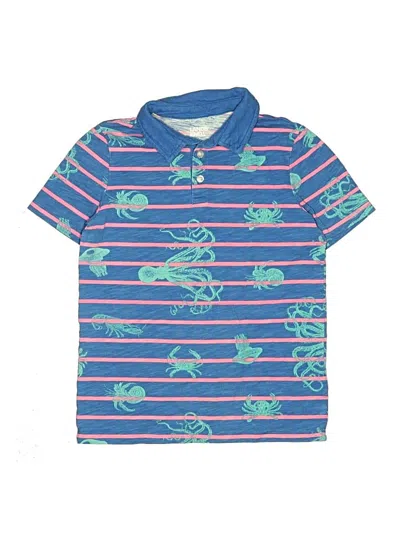 Pre-owned Lands' End Kids'  Short Sleeve Top Blue Tops