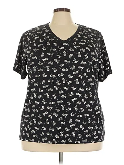 Pre-owned Lands' End Short Sleeve T-shirt In Black