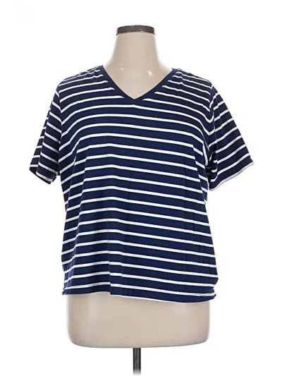 Pre-owned Lands' End Short Sleeve T-shirt In Blue