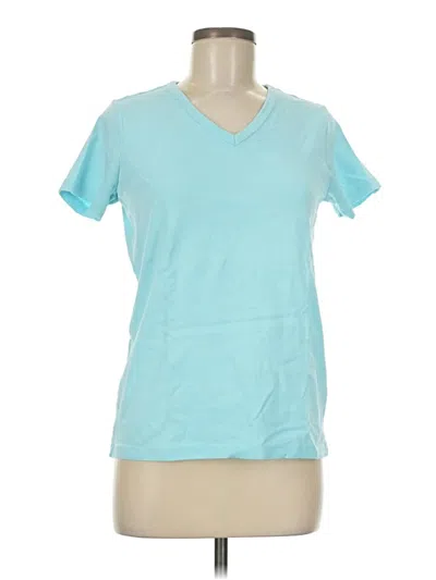 Pre-owned Lands' End Short Sleeve T-shirt In Blue