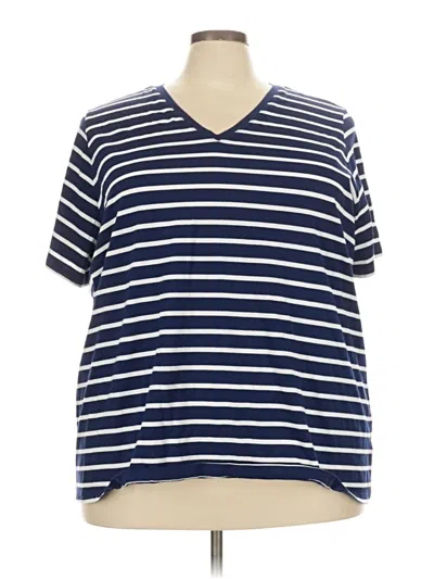 Pre-owned Lands' End Short Sleeve T-shirt In Blue