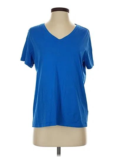 Pre-owned Lands' End Short Sleeve T-shirt In Blue