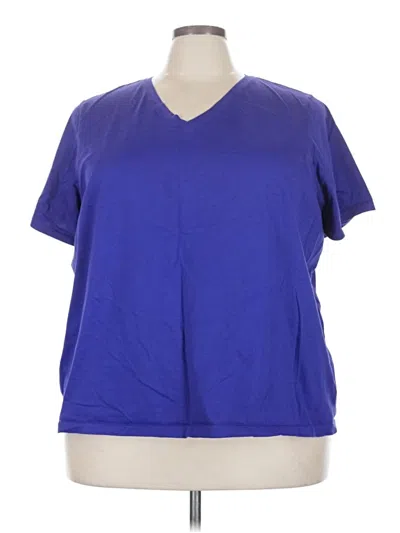 Pre-owned Lands' End Short Sleeve T-shirt In Blue