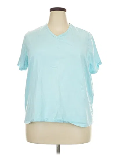 Pre-owned Lands' End Short Sleeve T-shirt In Blue