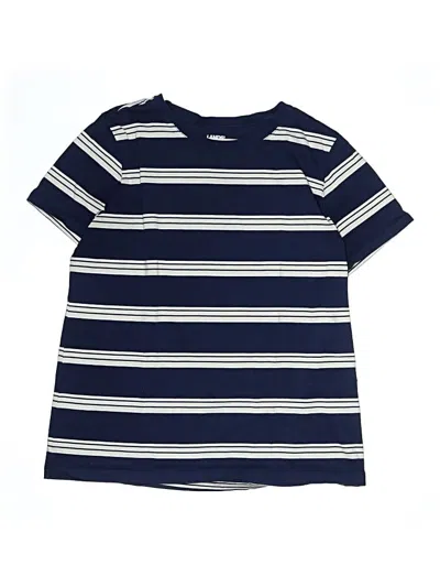Pre-owned Lands' End Kids'  Short Sleeve T-shirt In Blue