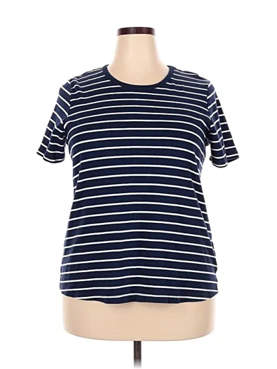 Pre-owned Lands' End Short Sleeve T-shirt In Blue
