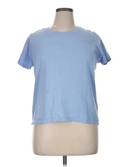 Pre-owned Lands' End Short Sleeve T-shirt In Blue