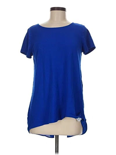 Pre-owned Lands' End Short Sleeve T-shirt In Blue