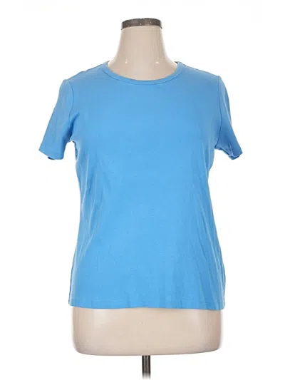 Pre-owned Lands' End Short Sleeve T-shirt In Blue