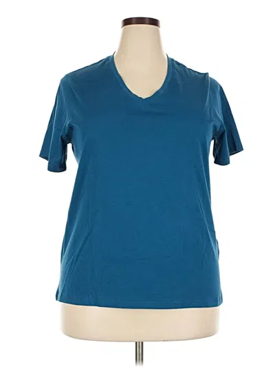 Pre-owned Lands' End Short Sleeve T-shirt In Blue