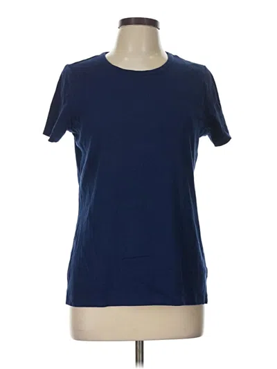 Pre-owned Lands' End Short Sleeve T-shirt In Blue