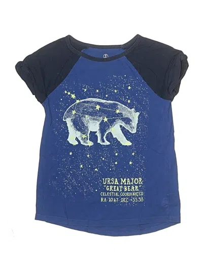 Pre-owned Lands' End Kids'  Short Sleeve T-shirt In Blue