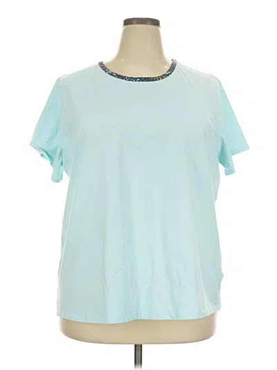 Pre-owned Lands' End Short Sleeve T-shirt In Blue