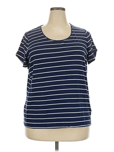 Pre-owned Lands' End Short Sleeve T-shirt In Blue