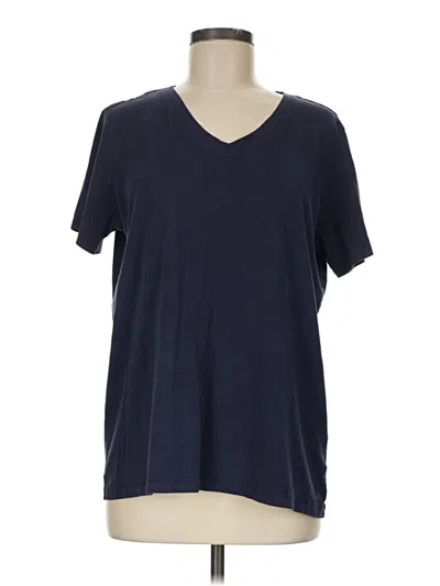 Pre-owned Lands' End Short Sleeve T-shirt In Blue