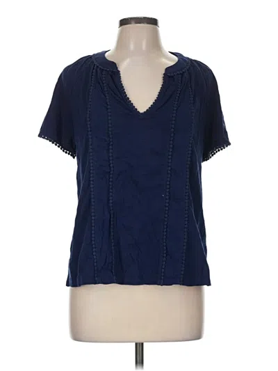 Pre-owned Lands' End Short Sleeve T-shirt In Blue
