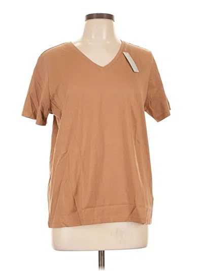 Pre-owned Lands' End Short Sleeve T-shirt In Brown