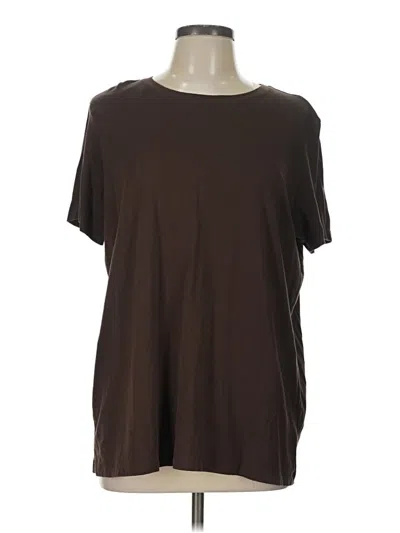 Pre-owned Lands' End Short Sleeve T-shirt In Brown