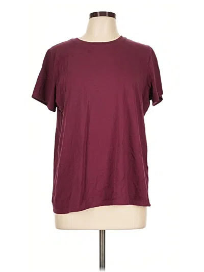 Pre-owned Lands' End Short Sleeve T-shirt In Burgundy