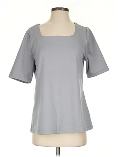 Pre-owned Lands' End Short Sleeve T-shirt In Gray