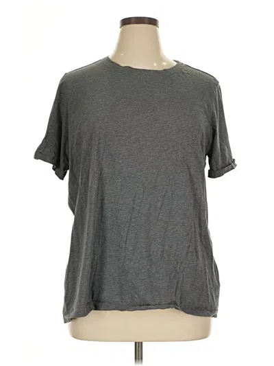 Pre-owned Lands' End Short Sleeve T-shirt In Gray