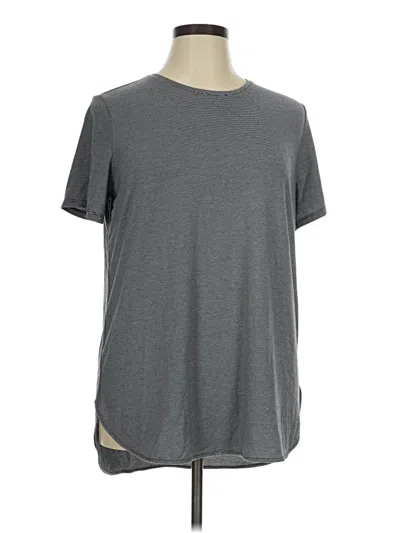 Pre-owned Lands' End Short Sleeve T-shirt In Gray