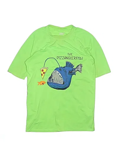 Pre-owned Lands' End Kids'  Short Sleeve T-shirt In Green