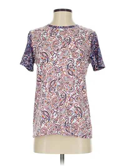 Pre-owned Lands' End Short Sleeve T-shirt In Ivory
