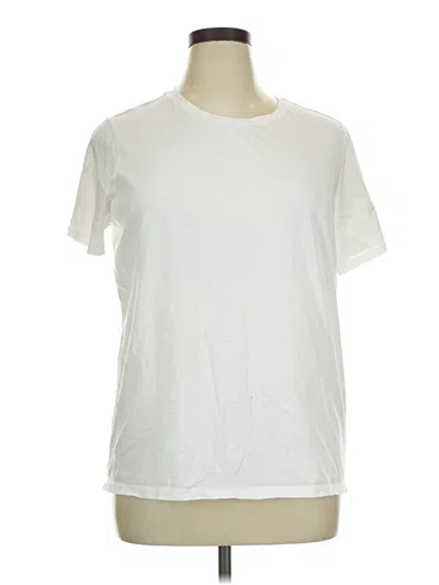 Pre-owned Lands' End Short Sleeve T-shirt In Ivory