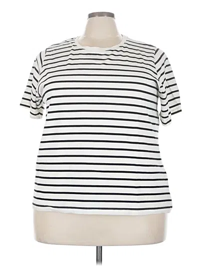 Pre-owned Lands' End Short Sleeve T-shirt In Ivory