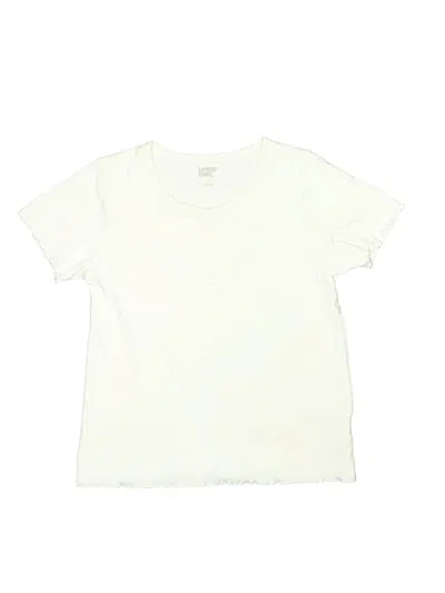 Pre-owned Lands' End Kids'  Short Sleeve T-shirt In Ivory
