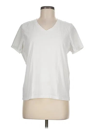 Pre-owned Lands' End Short Sleeve T-shirt In Ivory