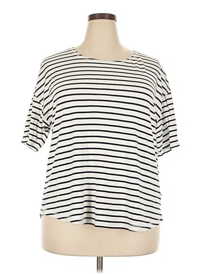 Pre-owned Lands' End Short Sleeve T-shirt In Ivory